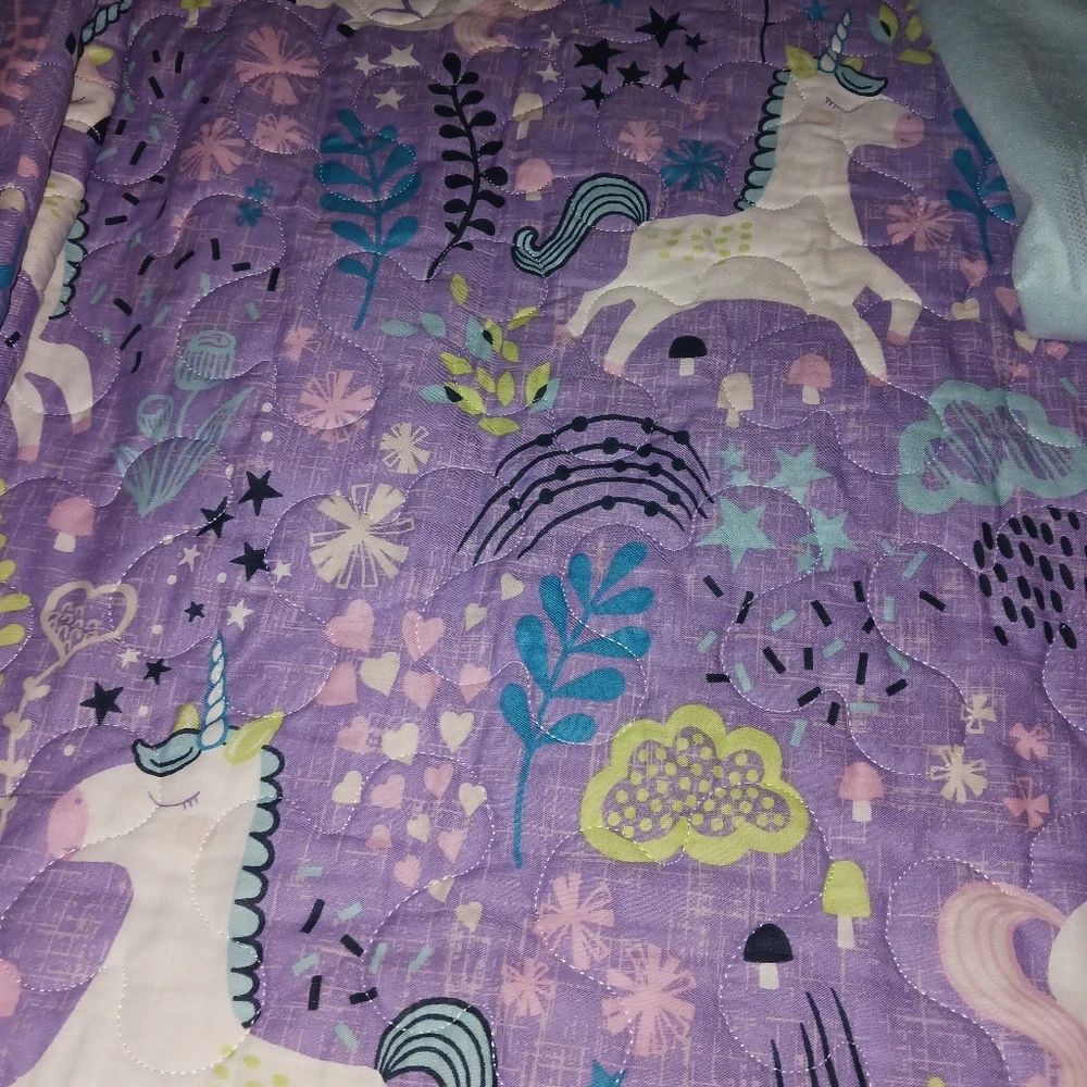 Unicorn Dreams Purple and Blue Daybed Bedding Set